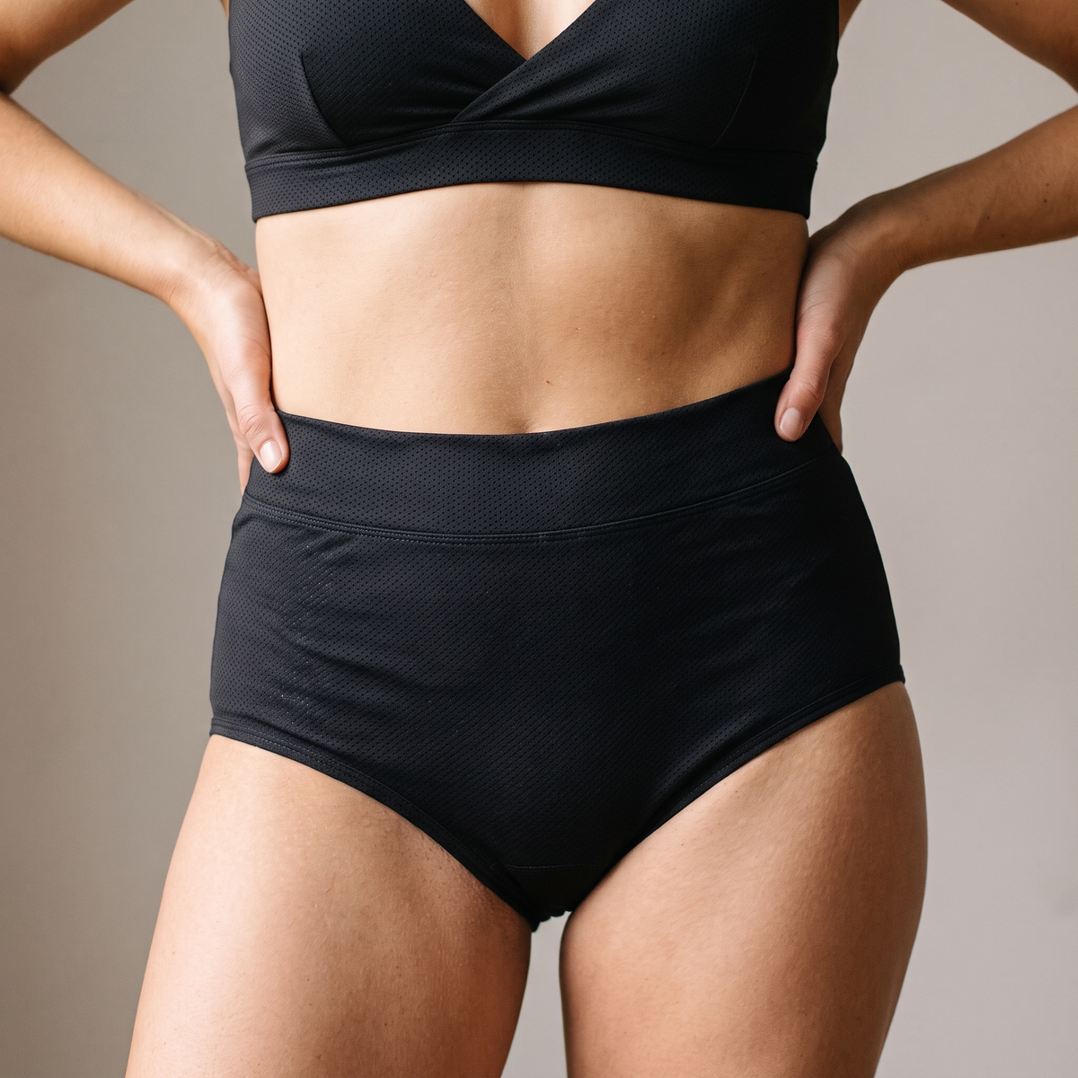 Puredries Leakproof Underwear in Midnight Noir, worn